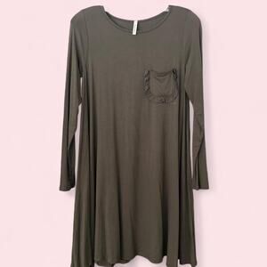 Boutique A-Line Long Sleeve Dress, Coquette, Preppy Sz S